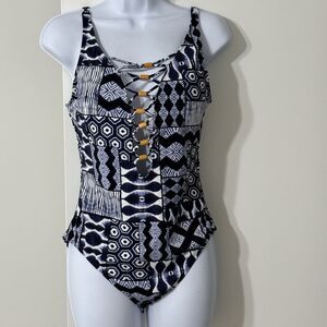 Bleu By Rod Beattie Island Time One Piece Swimsuit | Size 10 | Blue